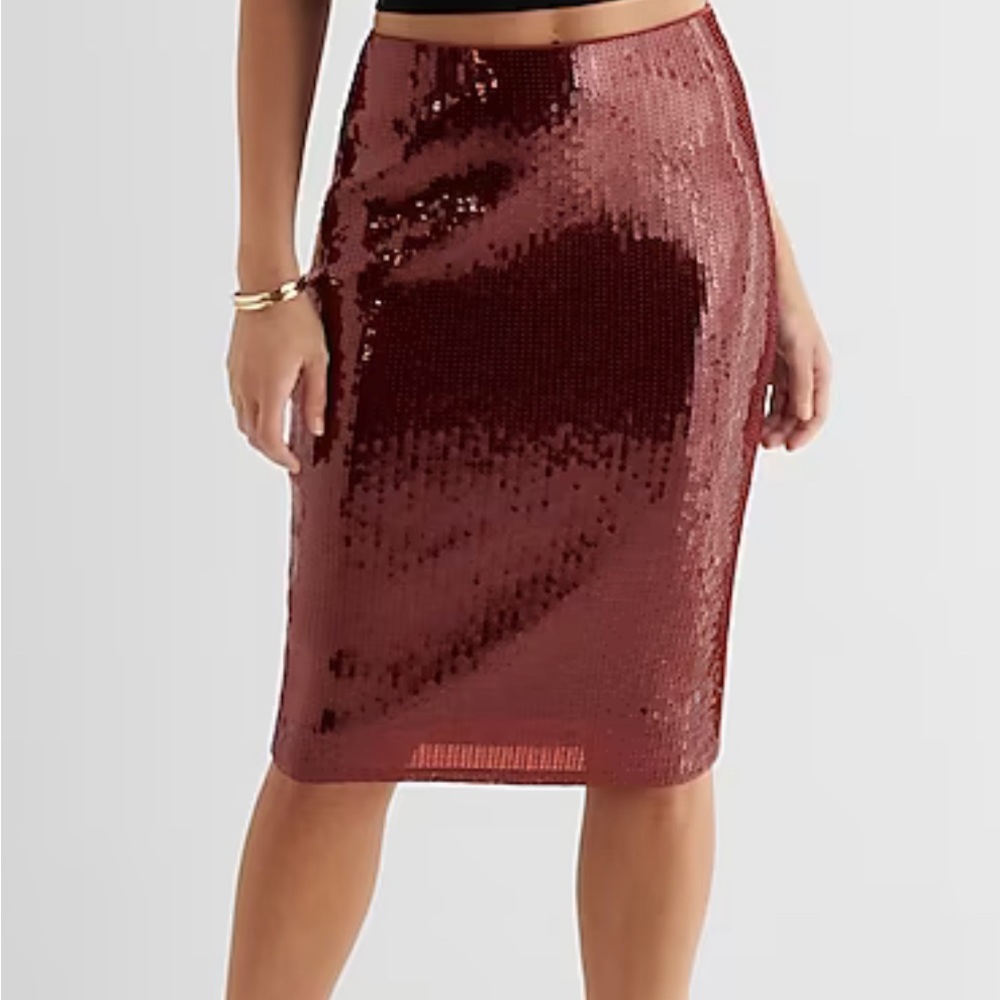 Express Super High Waisted Pencil MIDI Skirt